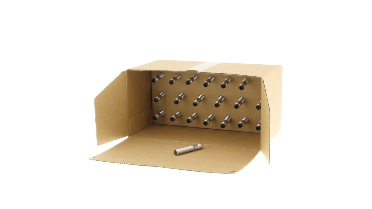 Sensore di prossimità cilindrico PNP Omron E2B-S08KS02-MC-B1-20, M8 x 1, rilevamento 2 mm, IP67, 10-30 V c.c.