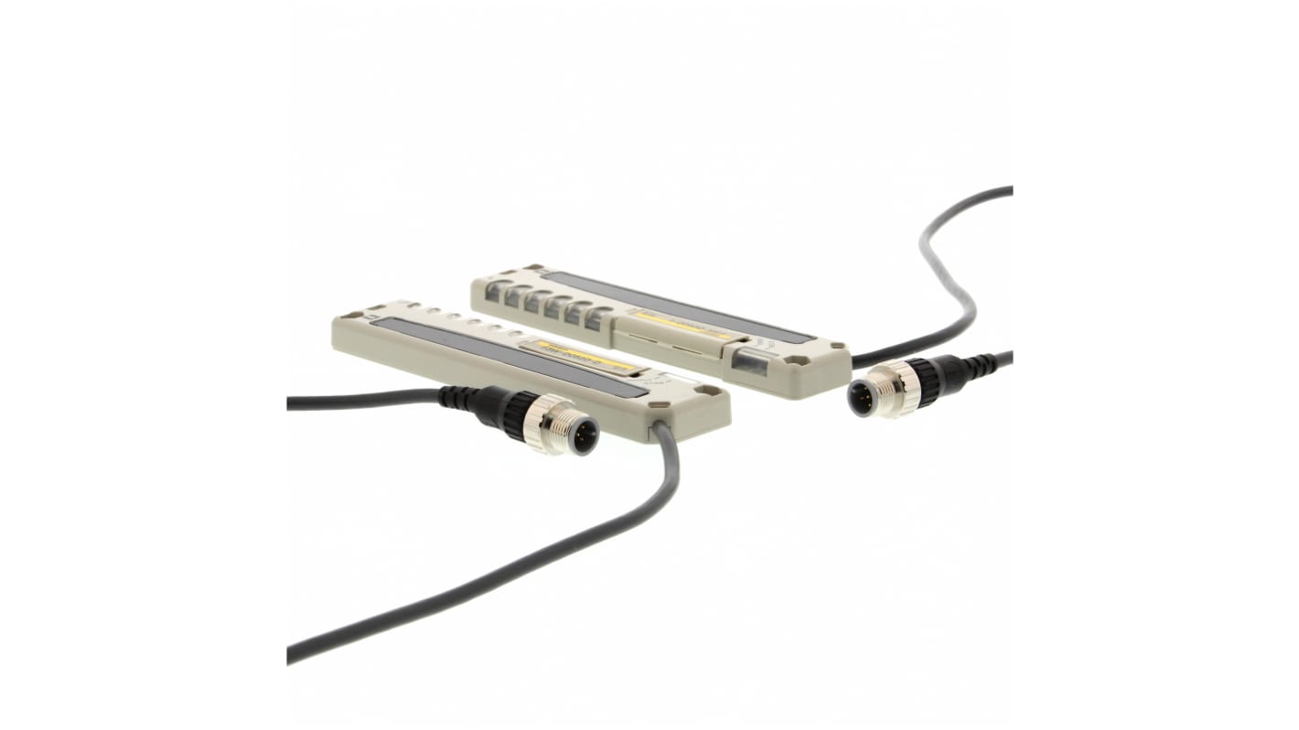 Omron F3W-D052D 1M, sensore fotoelettrico a fascio diretto con rilevamento fino a 3000 mm e uscita PNP, grado di protezione IP62.