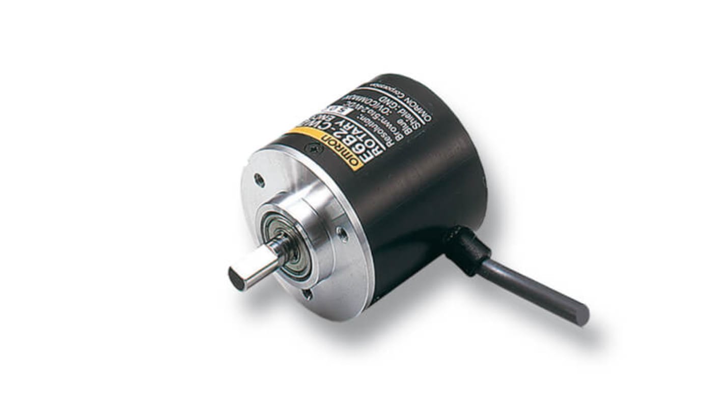Encoder incrementale Omron E6B2-CWZ5B, 200 impulsi/giro, diametro 50 mm, alimentazione 24 V dc, grado di protezione IP64.