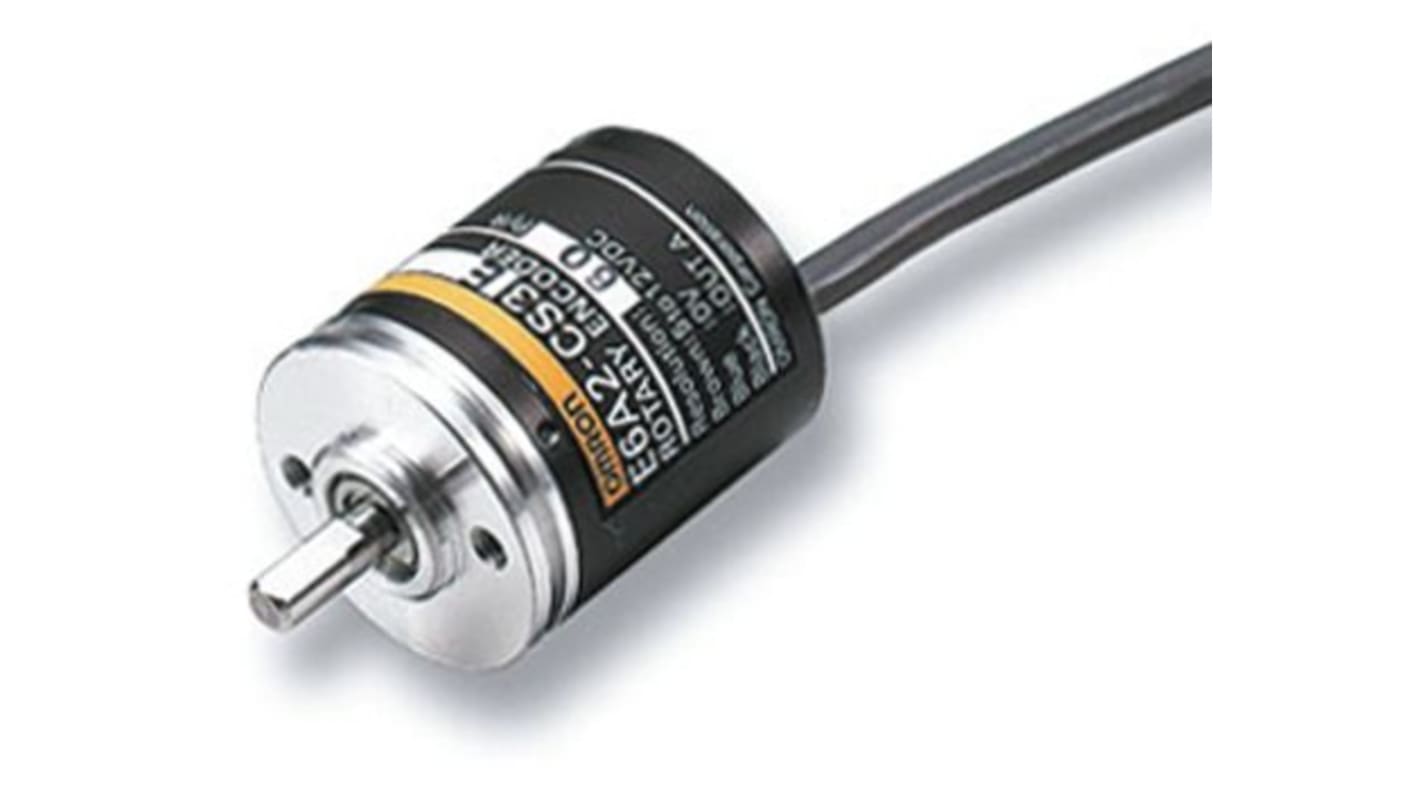 Encoder incrementale Omron E6C2-CWZ1X, 1000 impulsi/giro, diametro 50 mm, alimentazione 5 V dc, grado di protezione IP64.