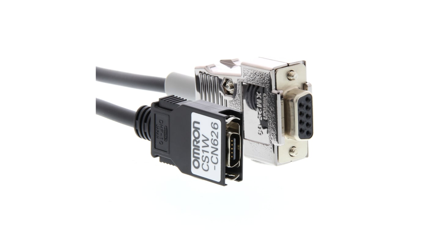 Cavo di comunicazione Omron CS1W-CN626, 6 m, connettore D-Sub laterale, per modulo CS1W.
