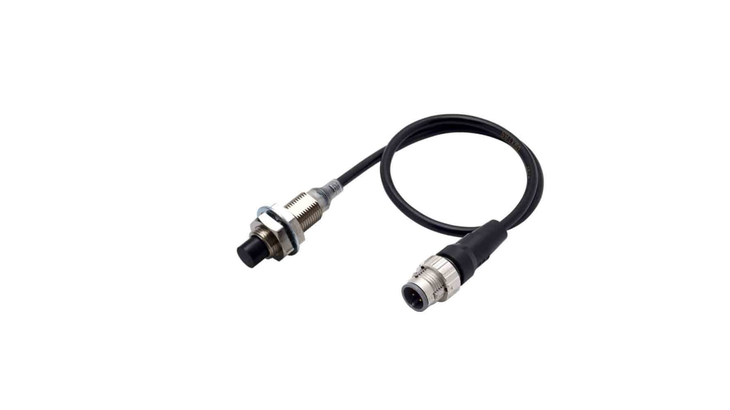 Sensore di prossimità cilindrico PNP Omron E2E-X16MB1T12-M1TJ 0.3M, M12 x 1, rilevamento 16 mm, grado di protezione IP67/IP69K.