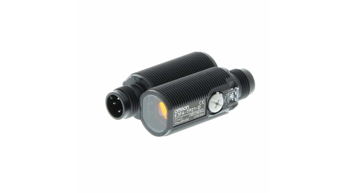 Ricevitore Omron E3FA-TP21-D per sensori fotoelettrici, facile da installare, con elevata immunità alla luce e protezione EMC.