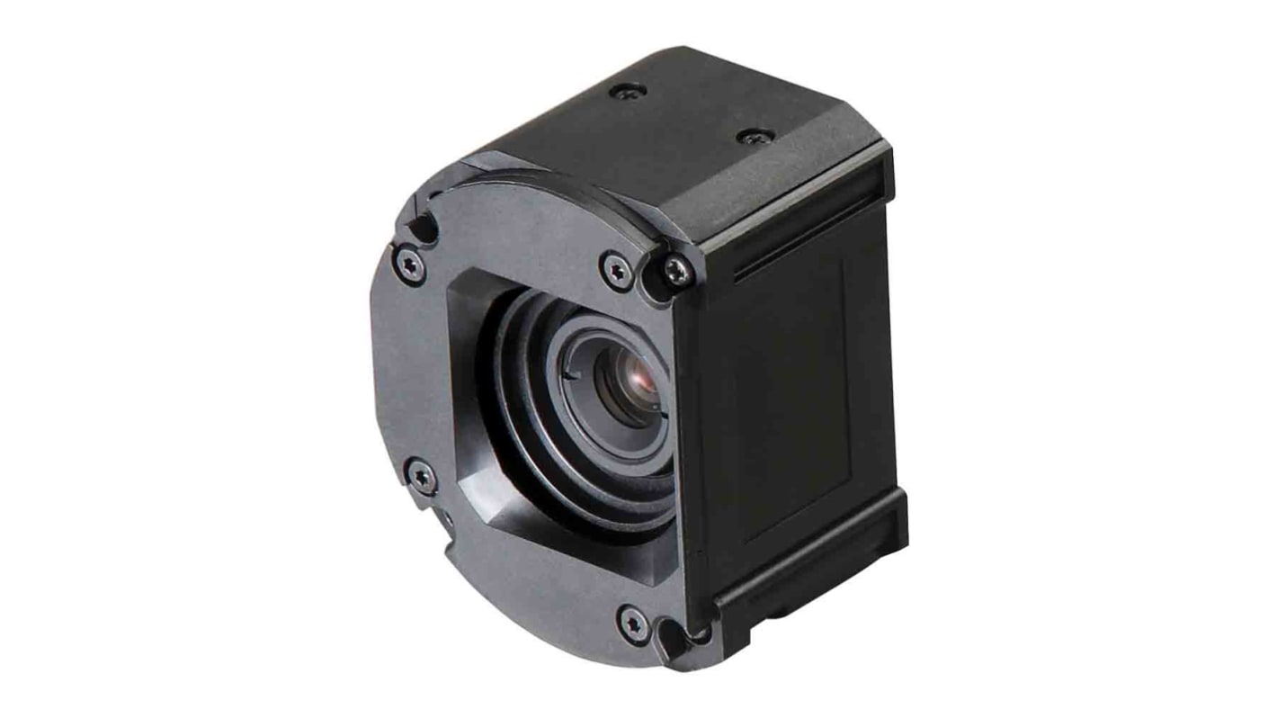 Modulo lente Omron FHV-LEM-S25, obiettivo standard 25mm, struttura impermeabile IP67, attacco tipo C, compatto e robusto.