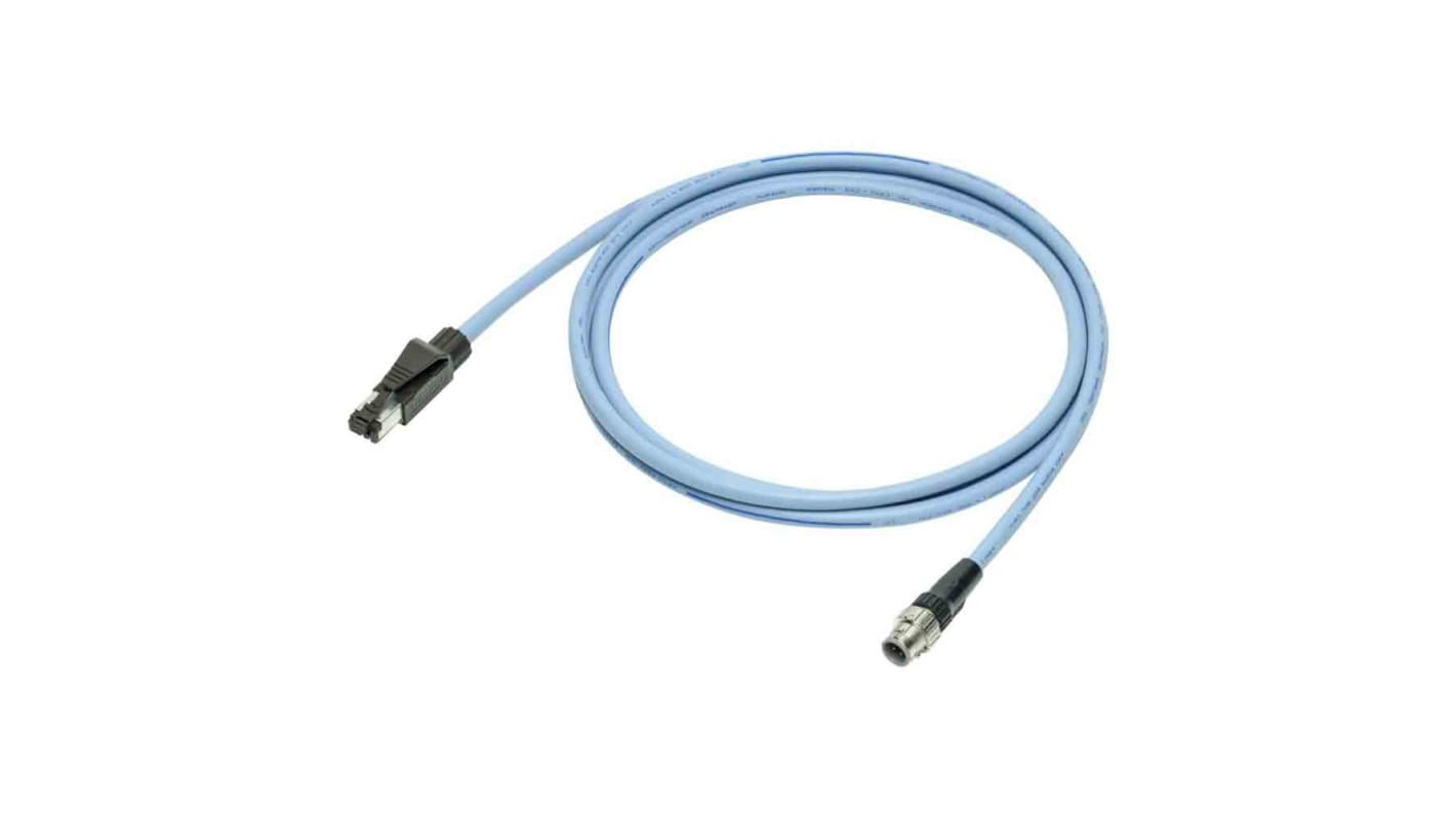 Cavo Ethernet Omron FQ-WN002, lunghezza 2m, per collegamenti tra sensori e Touch Finder o PC.