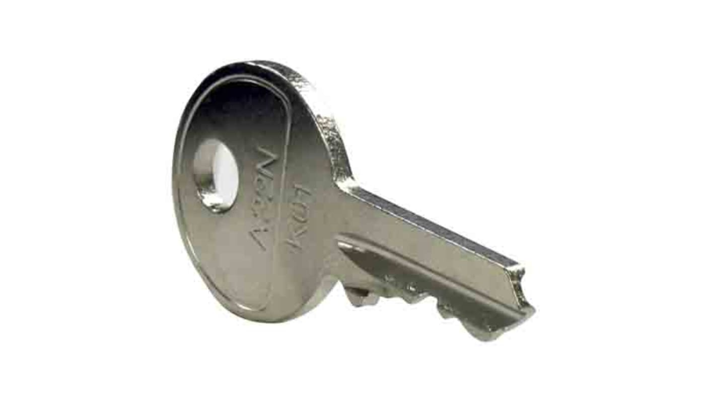 Chiave per interruttore a chiave Omron A22NZ-K-01, compatibile con pulsanti A22N, diametro 22mm, design compatto e sicuro.