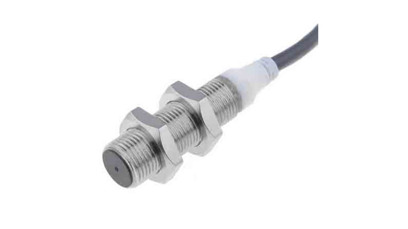 Sensore di prossimità cilindrico Omron E2A-M12KS04-WP-D1, induttivo, rilevamento 4 mm, precablato 2 m, grado di protezione IP67/IP69K.