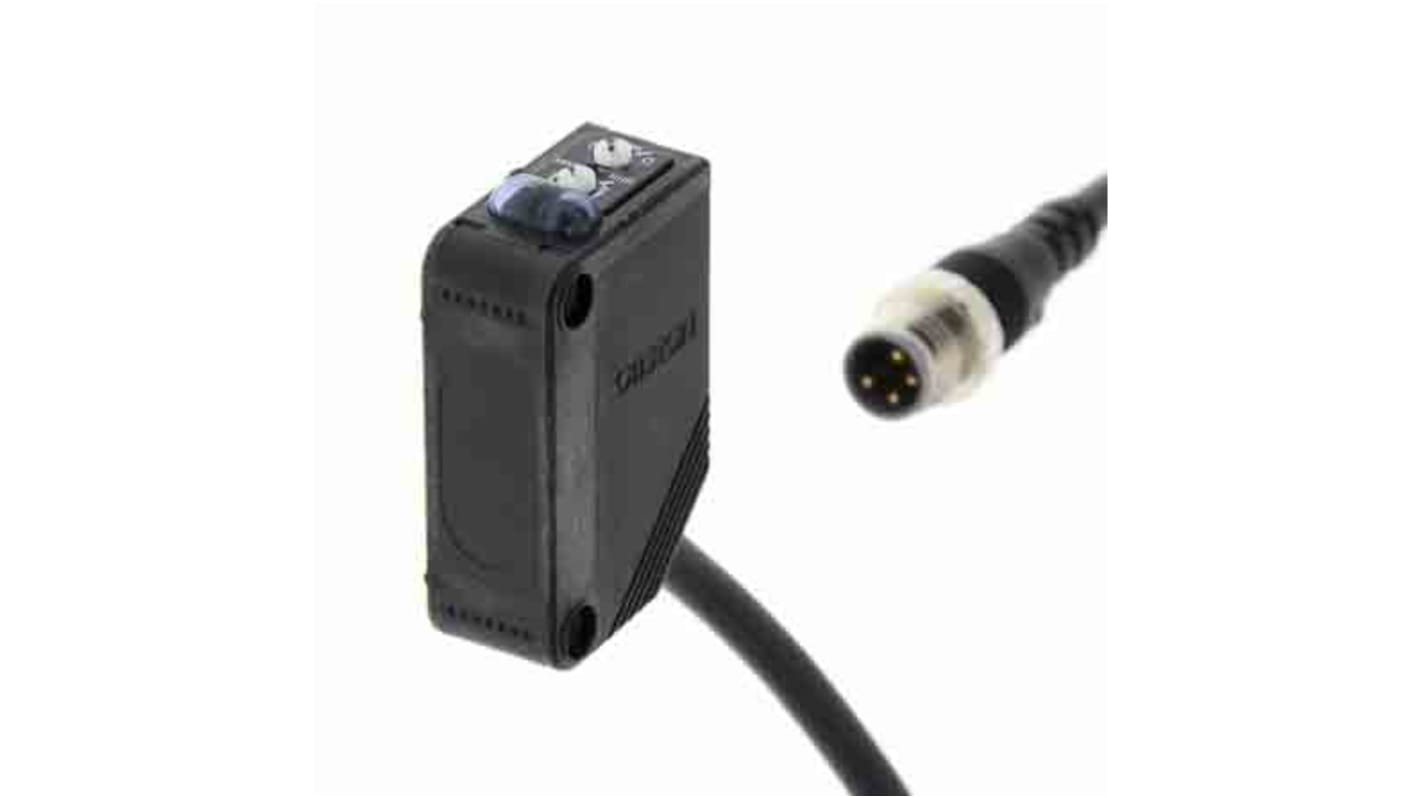 Omron E3Z-D82-M3J 0.3M, sensore fotoelettrico compatto a riflessione diffusa, rilevamento fino a 1 m, alimentazione 12-24V c.c.