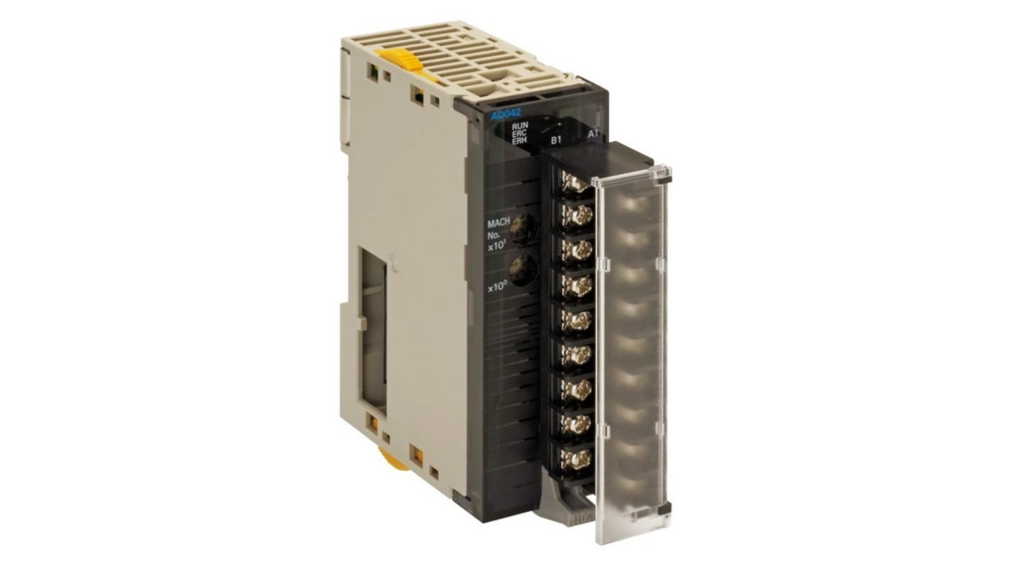 Modulo ingresso analogico Omron CJ1W-AD042, 4 ingressi, terminal-block rimovibile, compatibile con sistema SYSMAC.