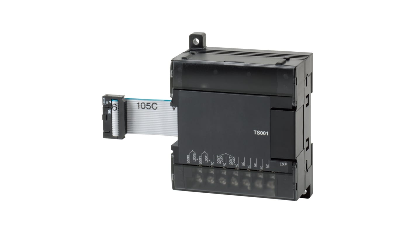 Modulo I/O Omron CP1W-TS003 per CP1E, 4 ingressi termocoppia, 2 ingressi analogici, 1 uscita analogica, compatibile con CPU tipo NA.