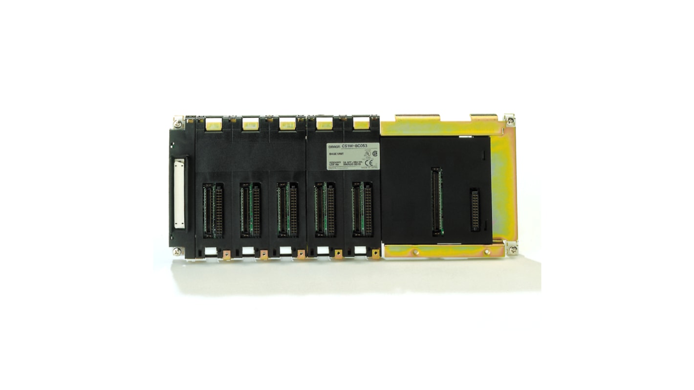 Modulo I/O Omron CS1D-BC052 per CS1W, con 5 slot, compatibile con alimentatori CS1D-PA207R, facile installazione e gestione.