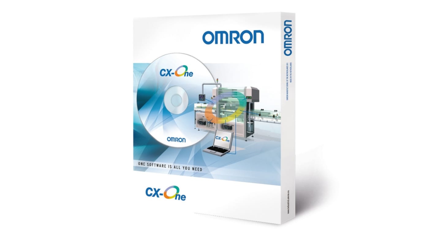 Software di programmazione PLC Omron CX-LITE-EV2, compatibile con Windows, supporta comunicazioni seriali ed Ethernet.
