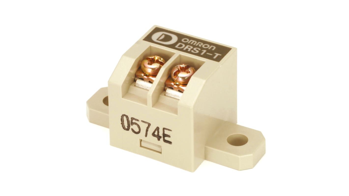 Morsettiera Omron DRS1-T per terminazione CompoNet e DeviceNet, compatibile con CRT1B, per collegamento diretto cavi di comunicazione.