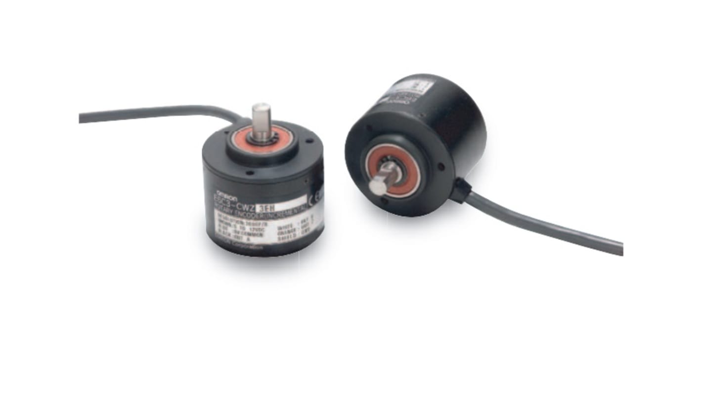 Encoder rotativo Omron E6C3-CWZ5GH, risoluzione 3600 impulsi/giro, diametro 50 mm, lunghezza cavo 2 m, alimentazione 24 V c.c.