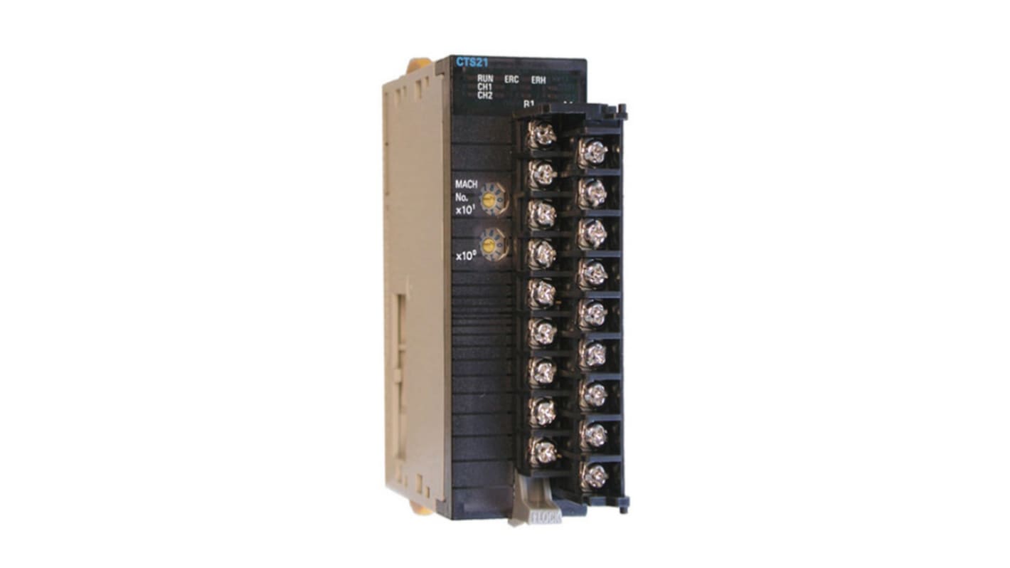 Omron CJ1W-CTS21-E, modulo contatore ad alta velocità per PLC, dimensioni 90x31x89 mm, interfaccia encoder SSI a 2 canali.