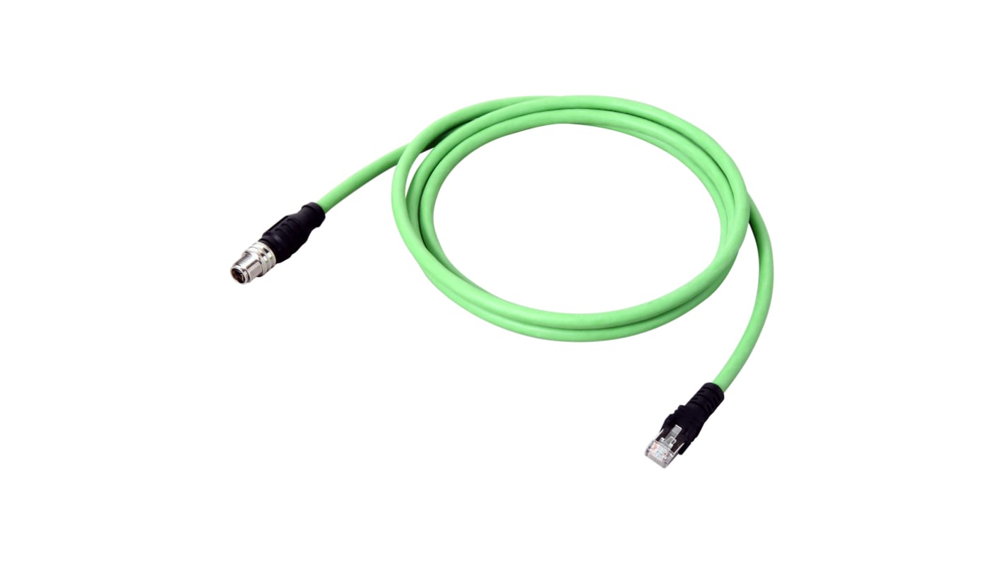 Cavo Ethernet Omron FHV-VNB 3M, lunghezza 3m, connettori resistenti, temperatura operativa -40 °C a +80 °C.
