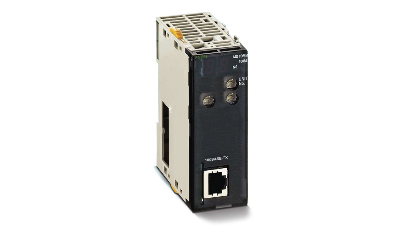 Modulo di rete Omron CJ1W-PNT21 per CPU PLC, connettività Ethernet e supporto per DeviceNet e PROFIBUS-DP.