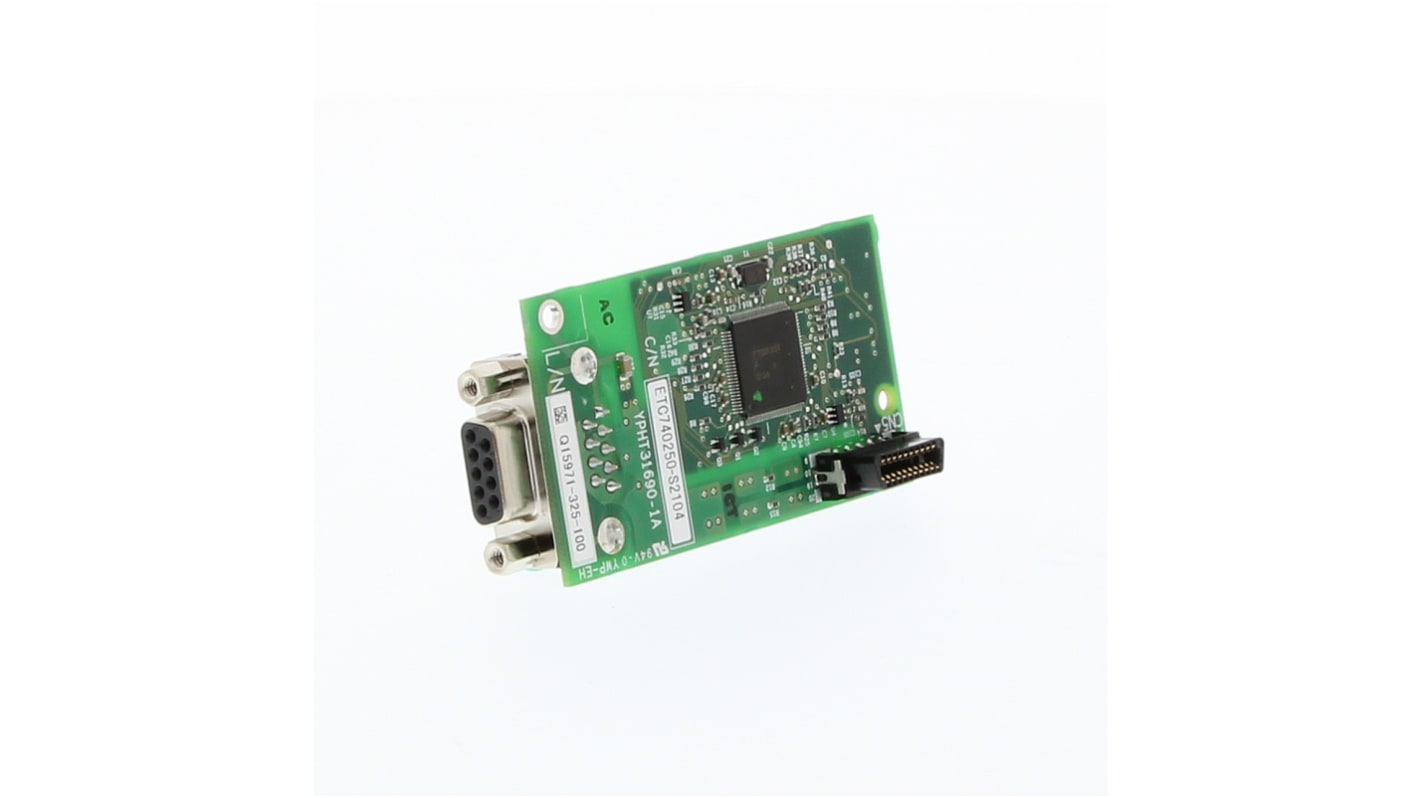 Omron SI-P3, scheda di comunicazione per inverter A1000, per monitoraggio e controllo parametri.