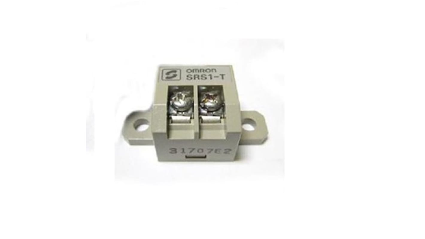 Blocco di terminazione di rete Omron SRS1-T per CompoBus/S, con collegamento a vite e terminatore integrato.