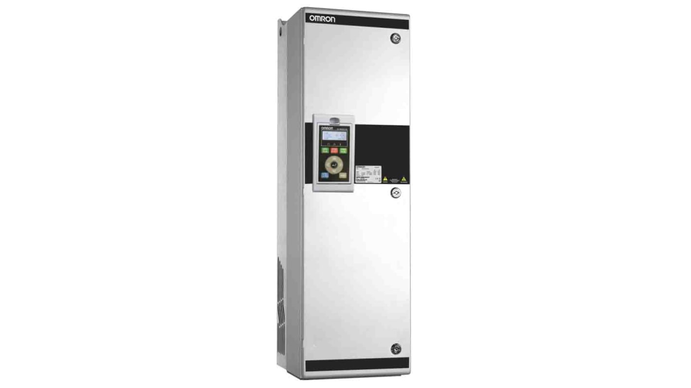 Inverter Omron SX-D6055-EVA4, 3 fasi, 55 kW, 690 V, IP54, con filtro C3 e opzioni di comunicazione avanzate.