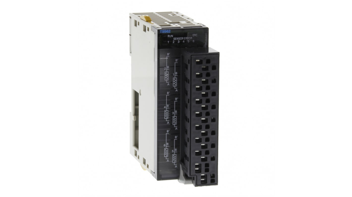 Modulo I/O Omron CJ1W-TS562(SL) per Serie CJ, interfaccia analogica 6 canali RTD, montaggio su guida DIN, per automazione industriale.