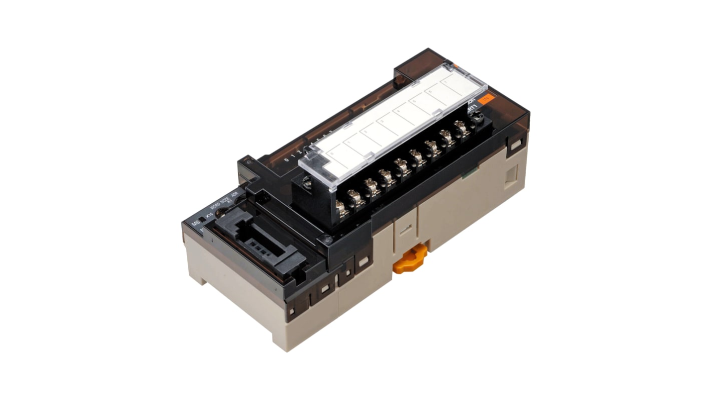 Modulo I/O Omron CRT1-ID08-1 con 8 ingressi PNP, morsetti a vite, grado di protezione IP20, compatibile con CompoNet.