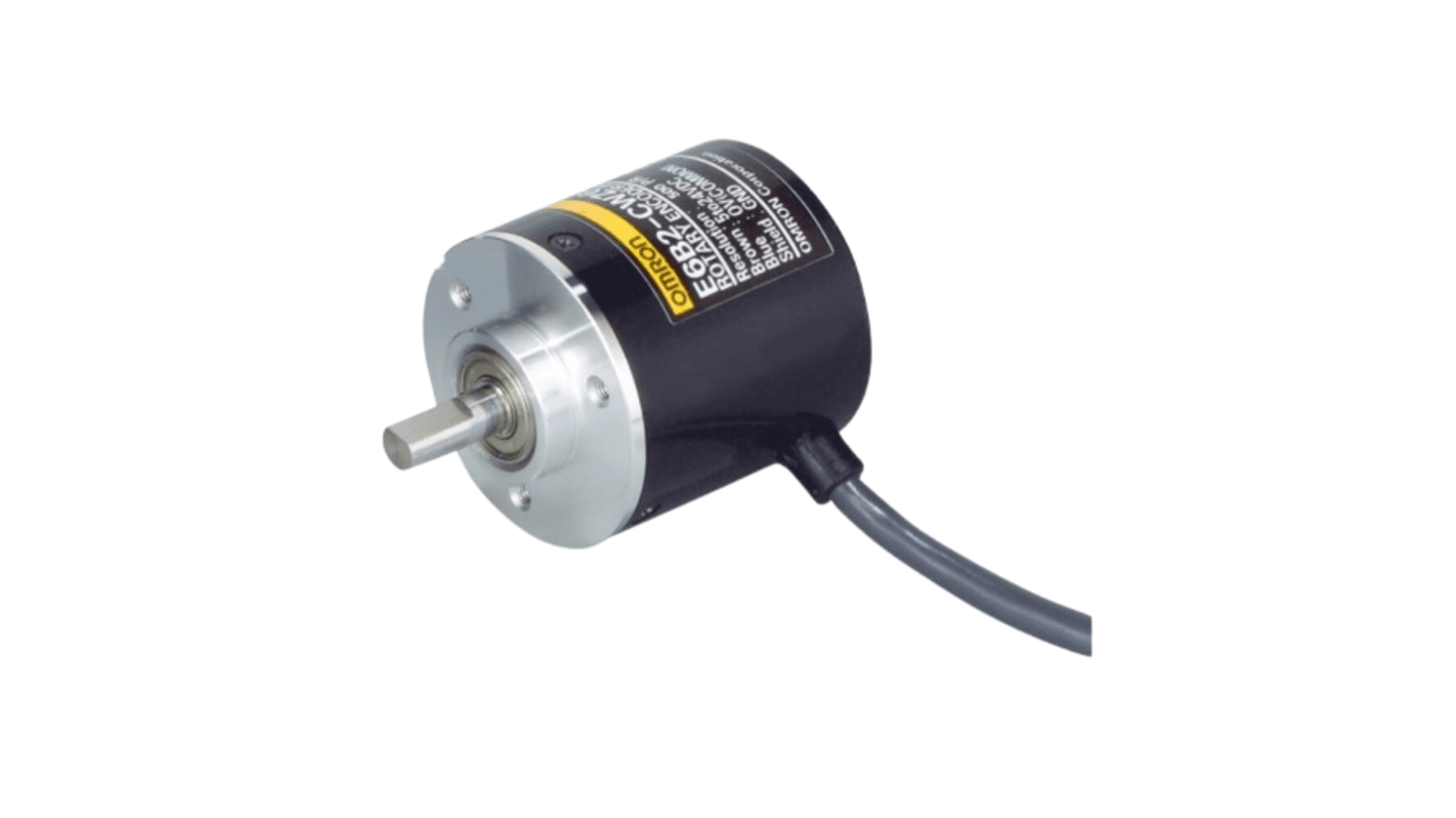 Encoder rotativo Omron E6B2-CWZ1X, 2000 impulsi/giro, uscita driver di linea, 0,5 m, IP50, 6000 giri/min.