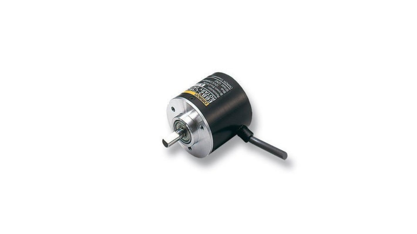 Encoder incrementale Omron E6B2-CWZ5B, 500 impulsi/giro, uscita PNP, 0,5 m, IP50, rotazione max 6000 giri/min.