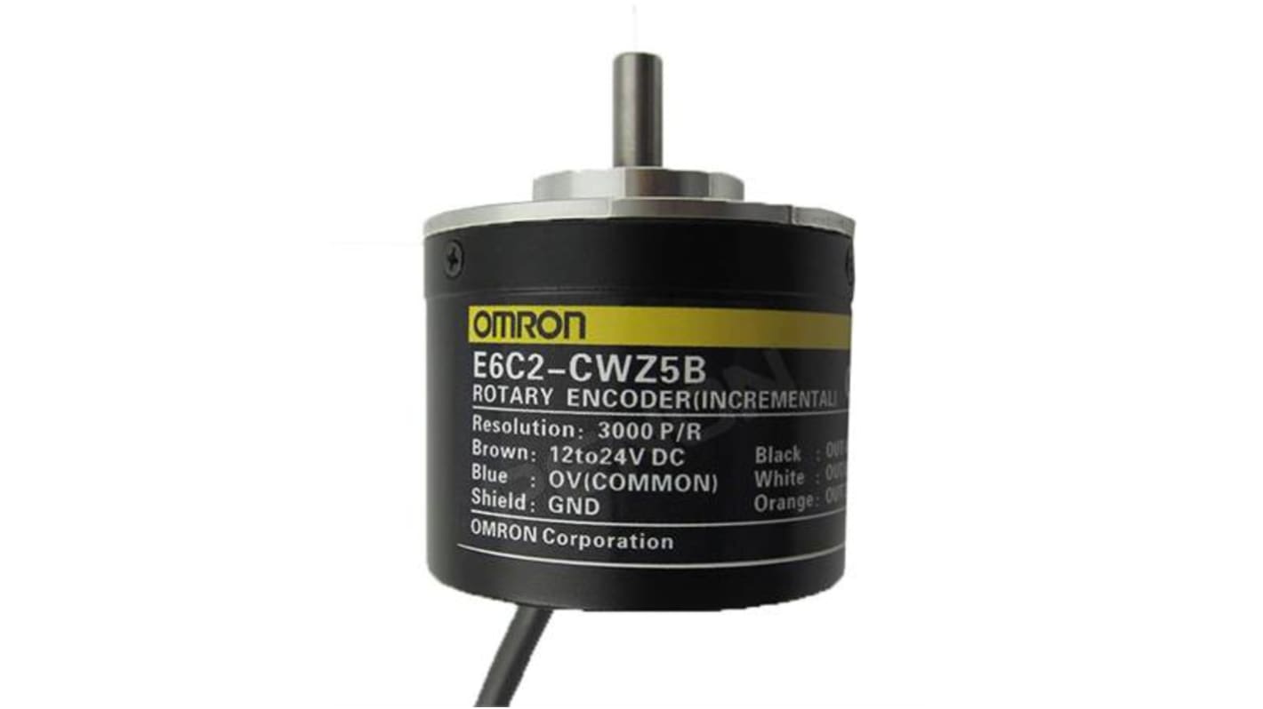 Encoder rotativo incrementale Omron E6C2-CWZ5B, 500 impulsi/giro, uscita PNP, grado di protezione IP64, 2 m.