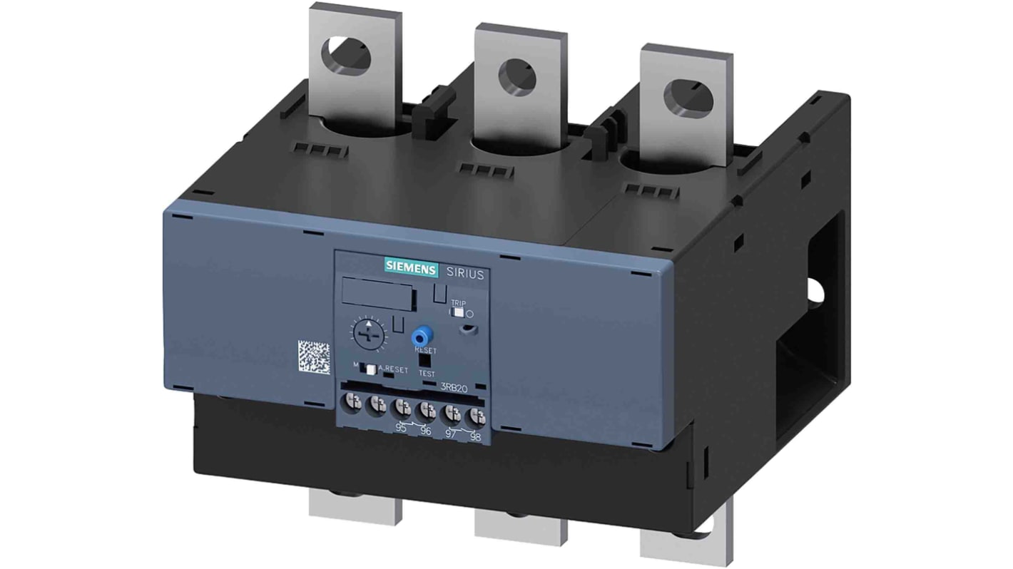 Relè di sovraccarico Siemens 3RB2066-1GC2, 1 N/C + 1 N/A, carico FLC 55-250 A, montaggio autonomo, temperatura -25/+60 °C.