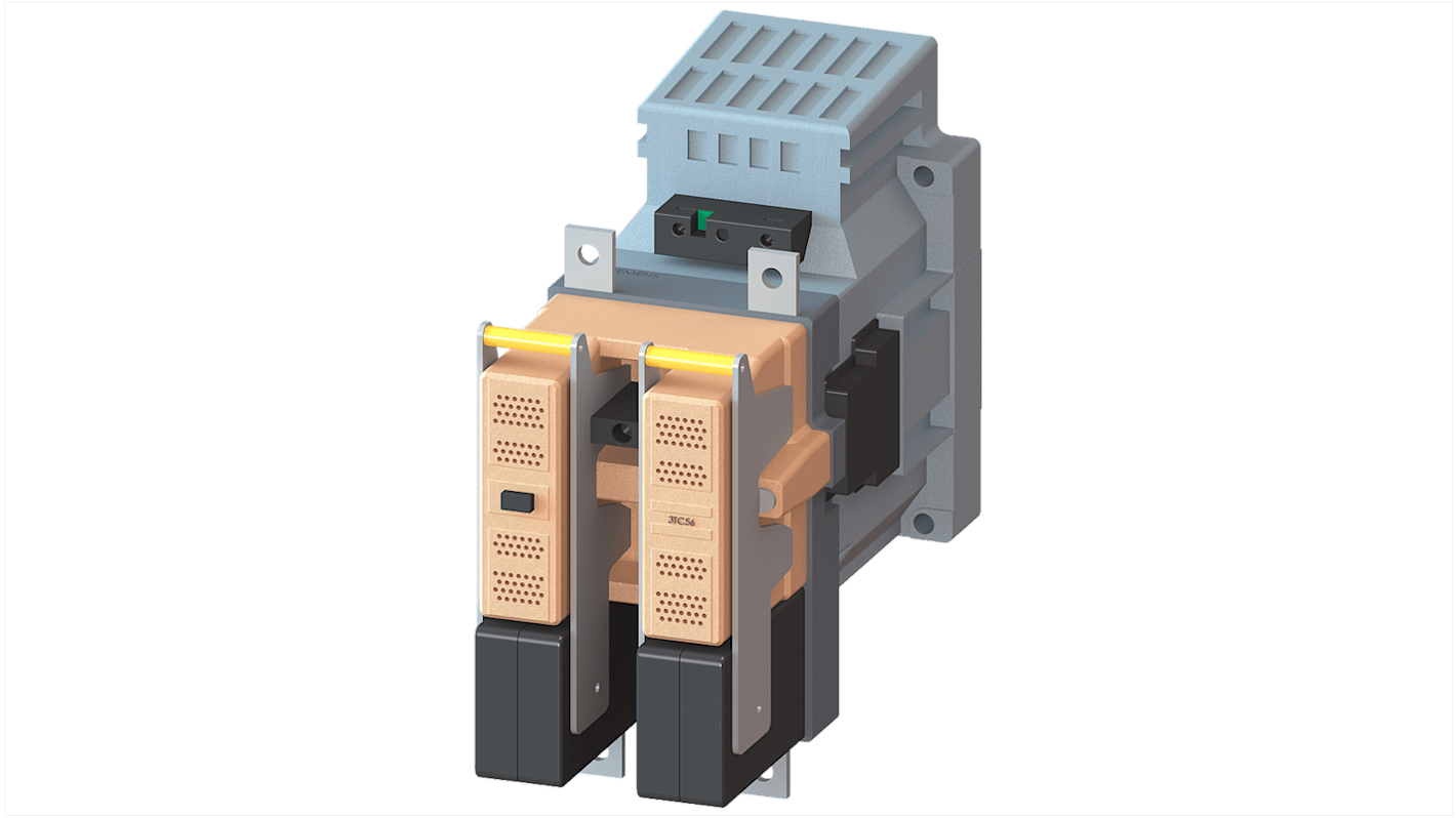 Contattore Siemens 3TC5617-0BP0, 2 poli, 2 NO + 2 NC, 400 A, bobina 660 V c.a., design compatto e affidabile.