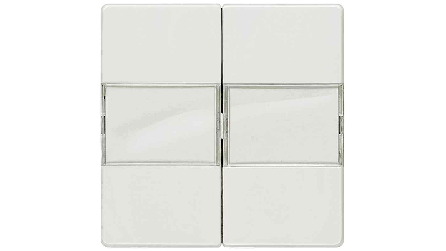 Interruttore a bilanciere Siemens 5TG6212 bianco, per emergenza riscaldamento, IP20, dimensioni 55mm x 55mm, materiale termoplastico.