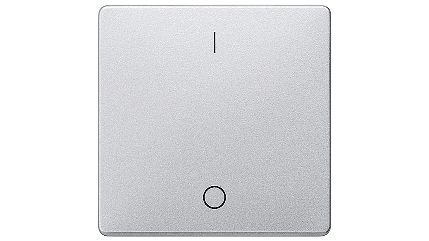 Interruttore a bilanciere Siemens 5TG6242 grigio, forma rettangolare, classe di protezione IP20, dimensioni forature 55mm.