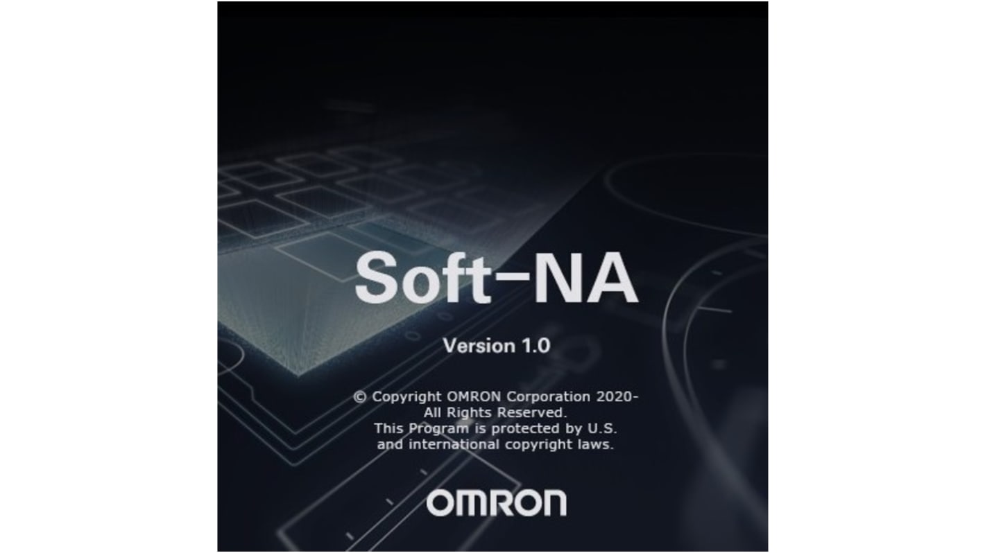 Omron NA-RTLD01, software di programmazione per HMI Serie NA, compatibile con terminali Omron, interfaccia visualizzabile su PC.