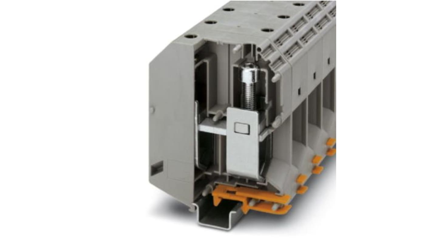 Connettore per correnti elevate Phoenix Contact 3010217, sezione 70-240 mm², isolante grigio, collegamento a vite, resistenza sovratensioni.