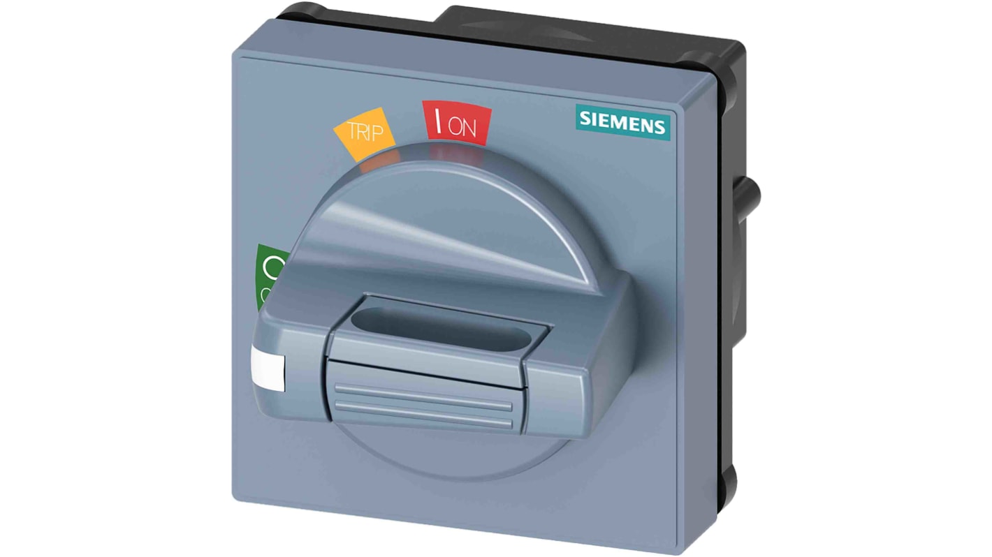 Manopola rotante Siemens 8UD1721-0AB21 per interruttori 3VA1/2, colore grigio, lunghezza 36mm, bloccabile, grado di protezione IP65.