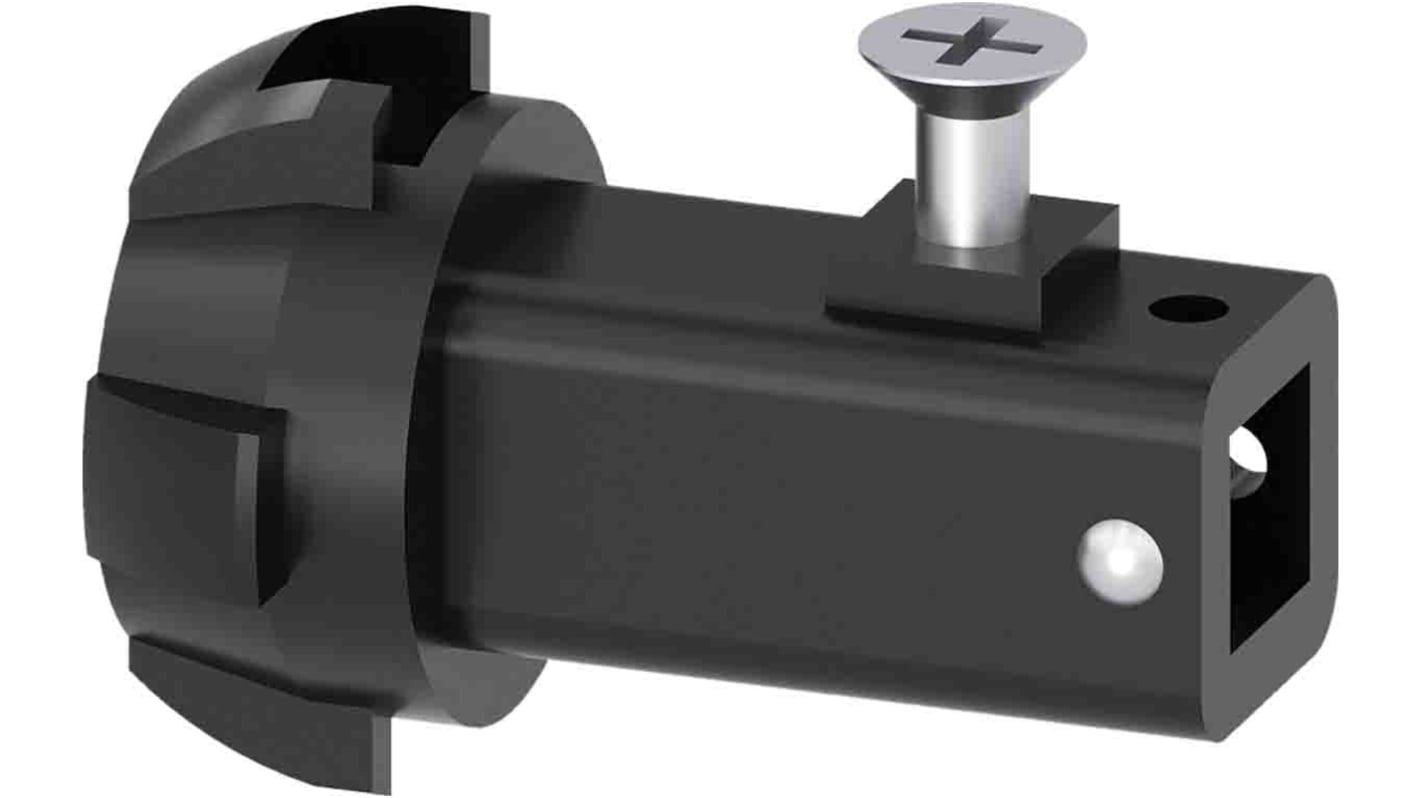 Adattatore maniglia Siemens 8UD1900-2HA00 per albero, compatibile con porte serie 8UD1, attacco 8x8 mm.