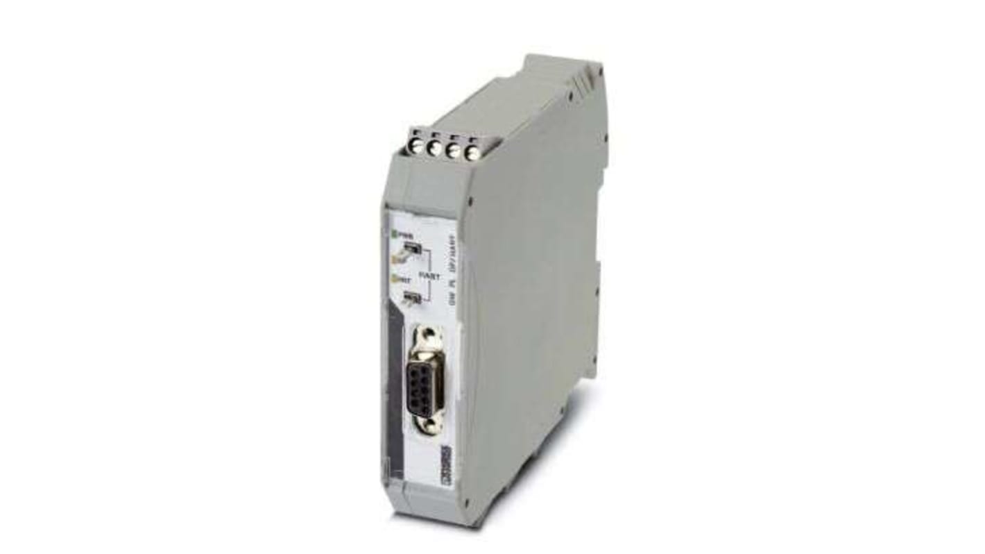 Convertitore HART PROFIBUS DP Phoenix Contact 2316362, colore grigio, grado di protezione IP20, temperatura operativa -40 a 85 °C.