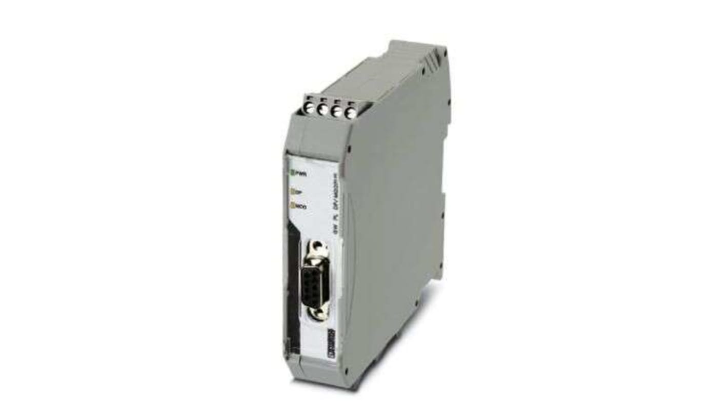 Convertitore MODBUS/RTU a PROFIBUS DP Phoenix Contact 2316365, colore grigio, montaggio a vite, grado di protezione IP20.