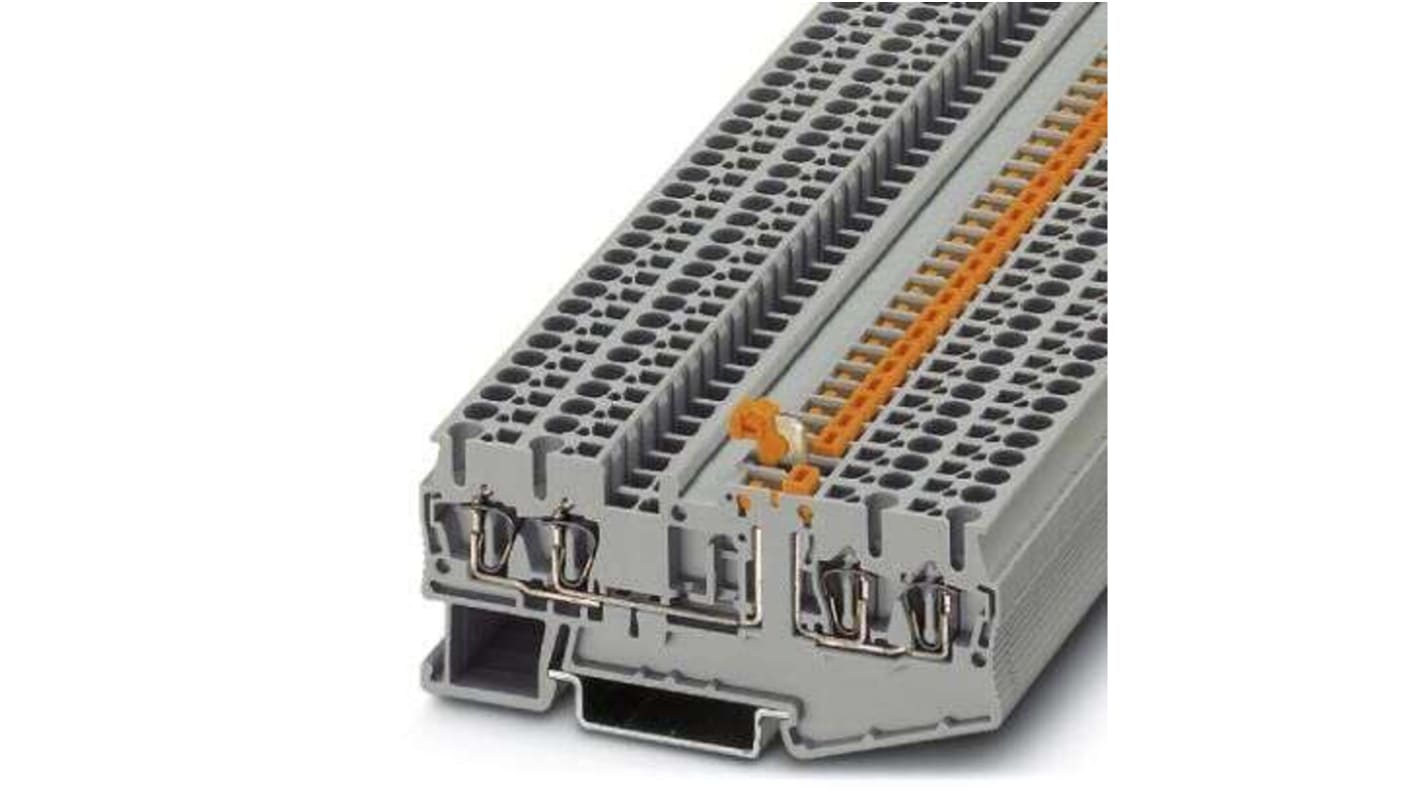 Morsettiera di scollegamento a lama Phoenix Contact 3036576, Grigio, 20A, 4mm², 4 collegamenti. Ideale per temperature da -60 °C a 85 °C.