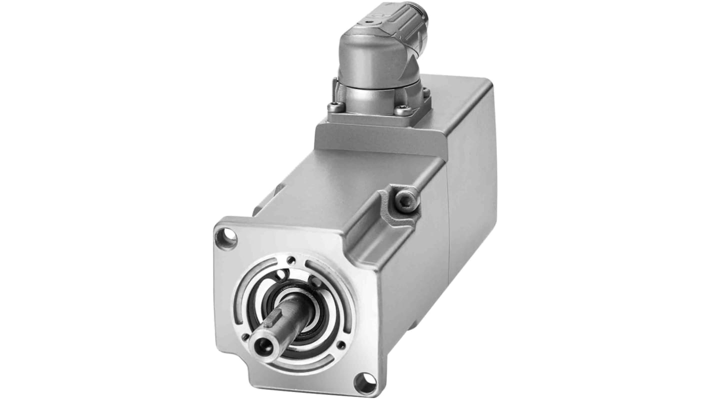 Servomotore sincrono Siemens 1FK2102-1AG00-1MA0, potenza 100 W, montaggio a flangia, grado di protezione IP64.