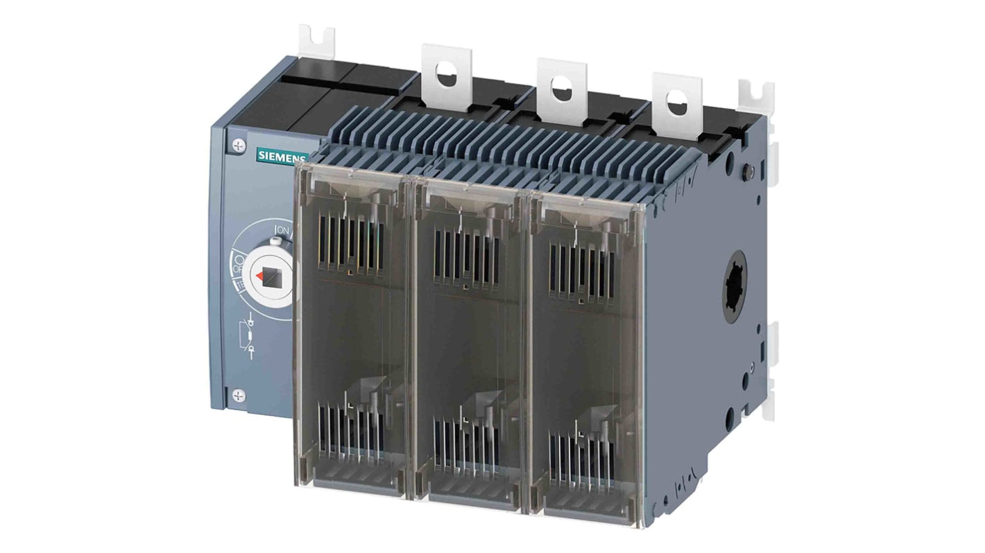 Sezionatore portafusibili Siemens 3KF3325-0LF11, 3 poli, 250A, montaggio superficiale, fusibili NH0/NH1, IP20.