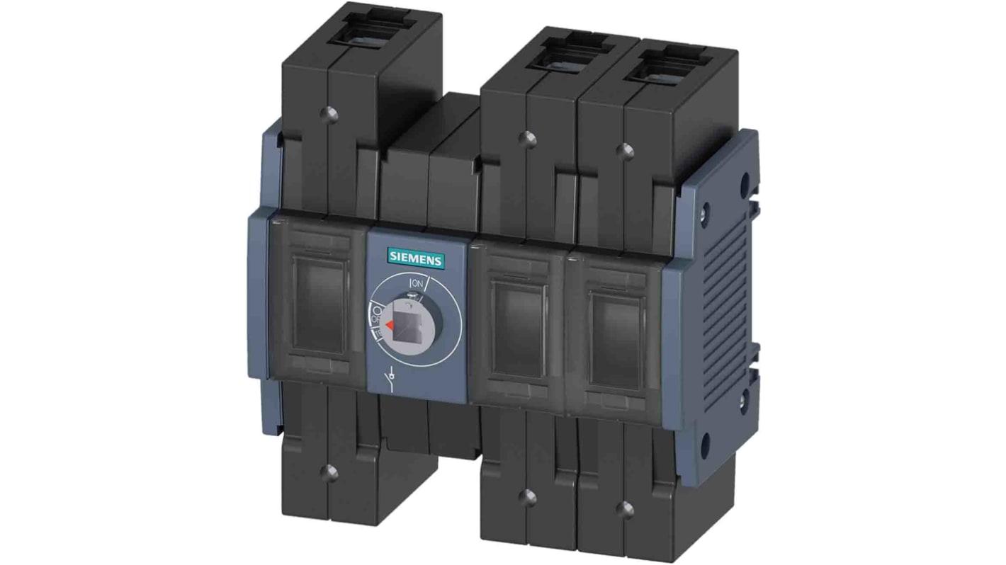Sezionatore interruttore Siemens SENTRON 3KD, 3 poli, montaggio su guida DIN, corrente 100 A, tensione 690 V, IP20.