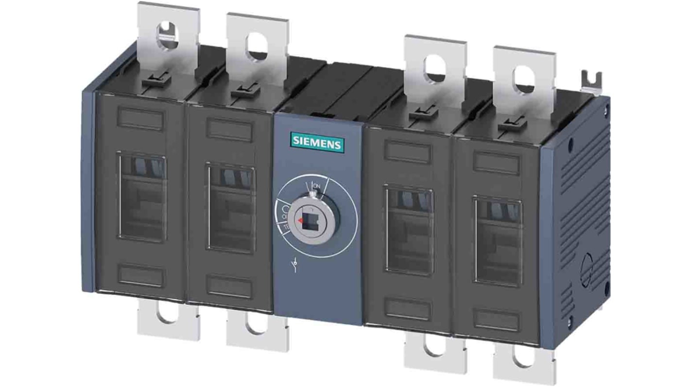 Sezionatore interruttore Siemens SENTRON 3KD, 4 poli, corrente 250 A, montaggio a vite, classe di protezione IP20.