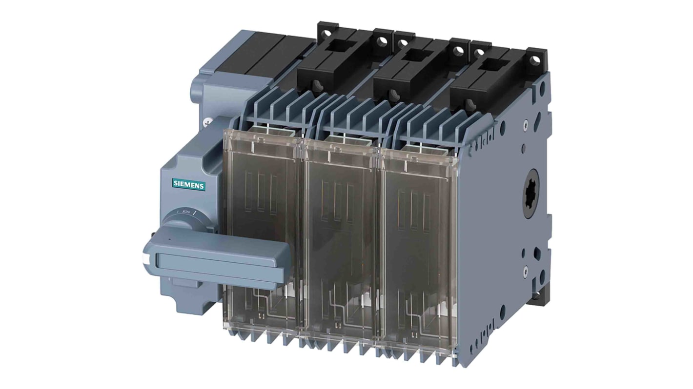 Sezionatore portafusibili Siemens 3KF1306-2LB11, 4CO, montaggio su guida DIN, corrente massima 63A, IP20, fusibili NH00/NH000.