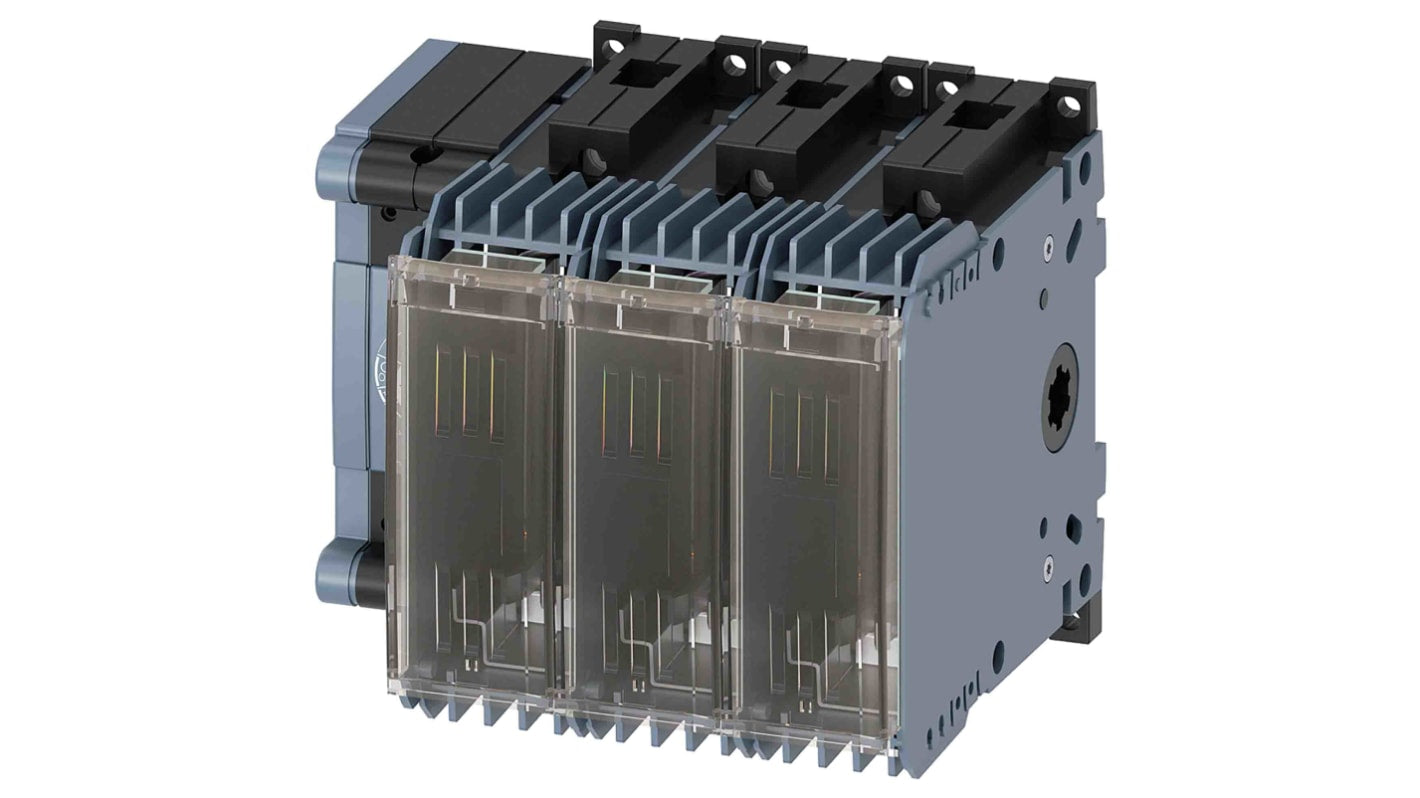 Sezionatore portafusibili Siemens 3KF1308-0LB11, 4CO, montaggio su guida DIN, corrente massima 80 A, classe di protezione IP20.