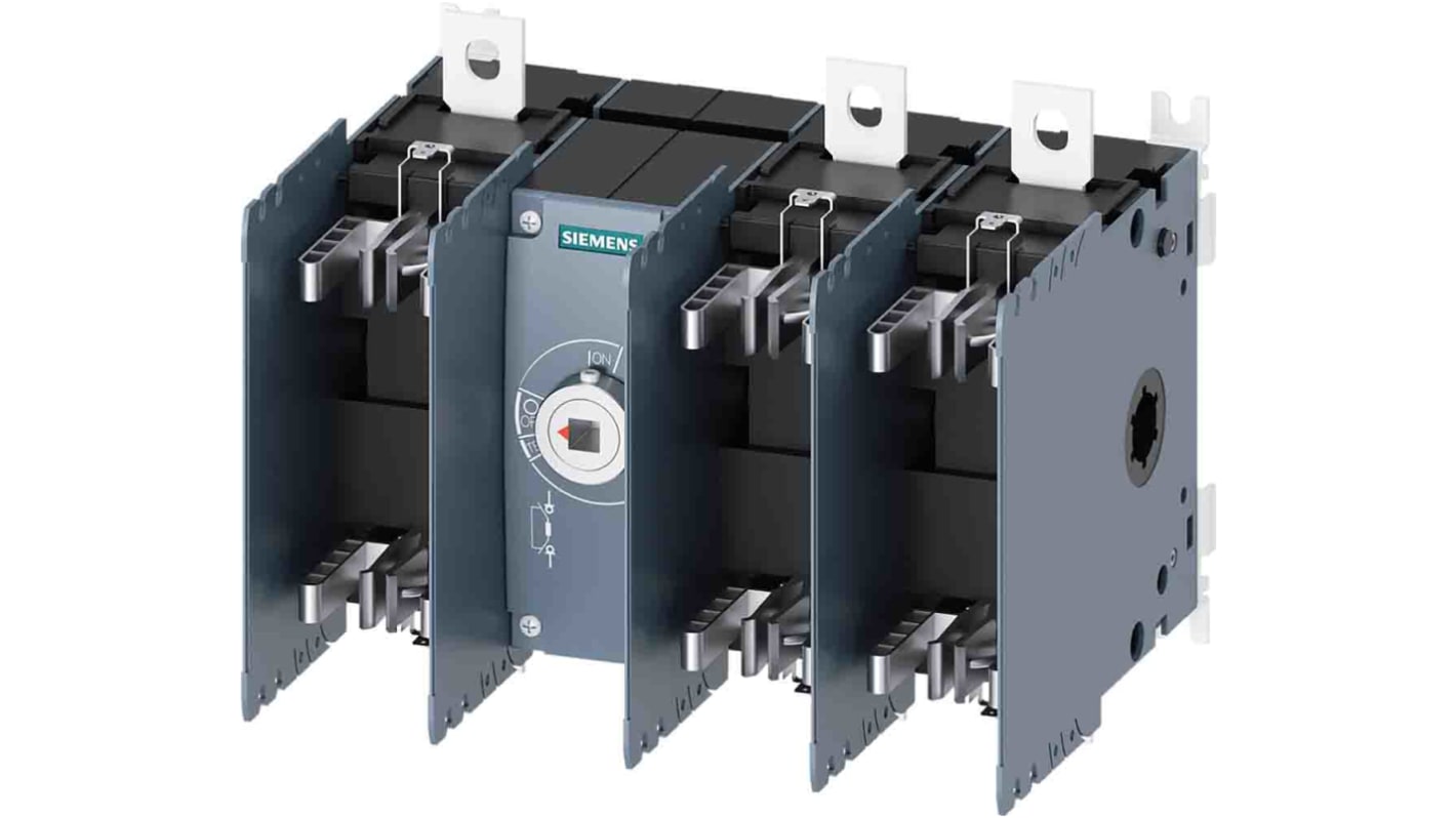 Sezionatore portafusibili Siemens 3KF3325-0MF51, 3 poli, 250A, montaggio superficiale, classe di protezione IP00.