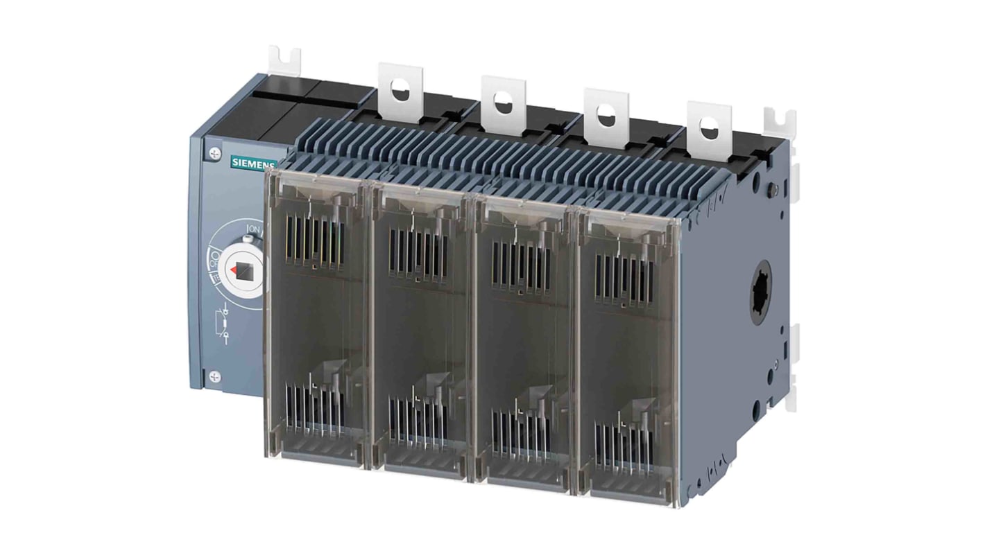 Sezionatore portafusibili Siemens 3KF3425-0LF11, 3 poli, 250 A, montaggio superficiale, fusibili NH0/NH1, IP20.