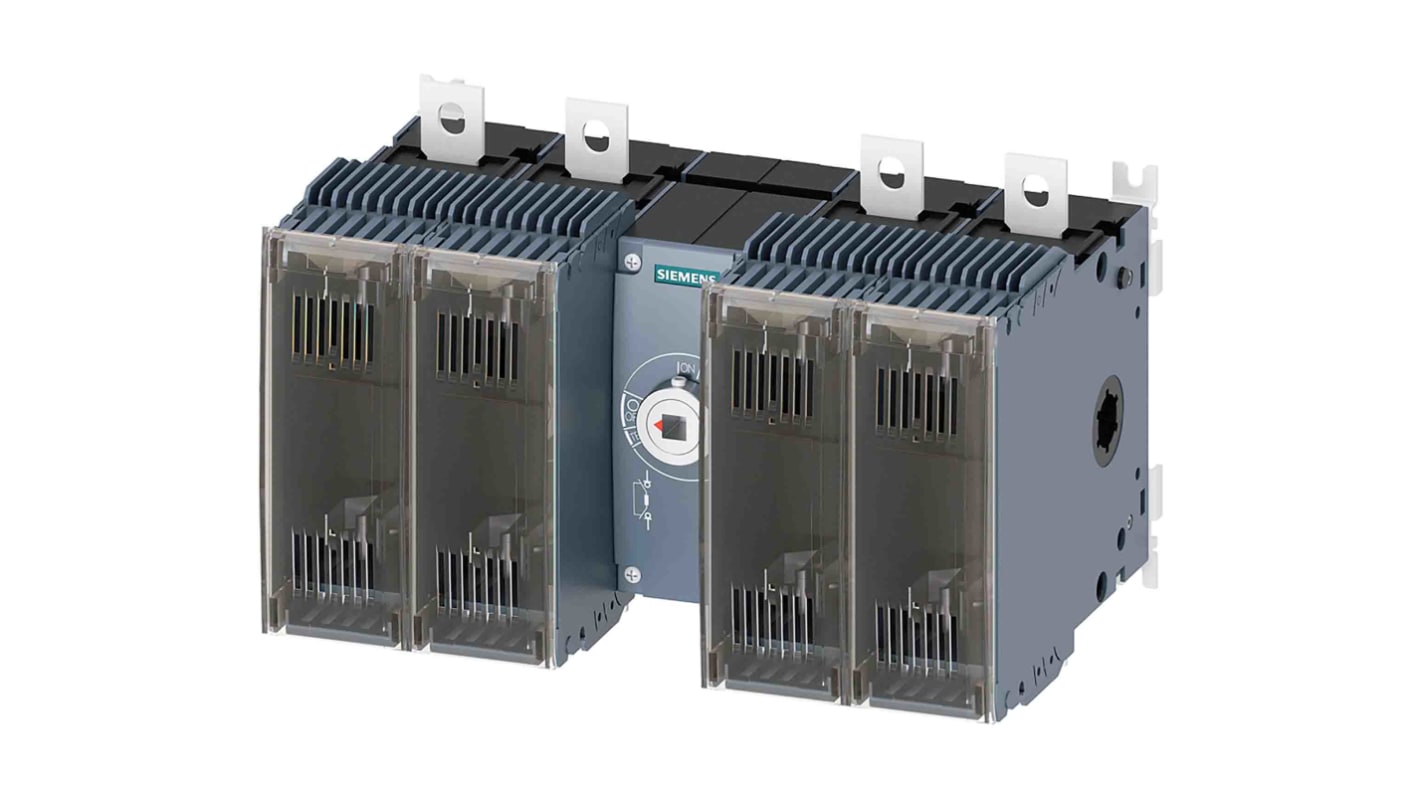 Sezionatore portafusibili Siemens 3KF3425-0MF11, 250 A, 3 poli, montaggio superficiale, fusibili NH0/NH1, IP20.