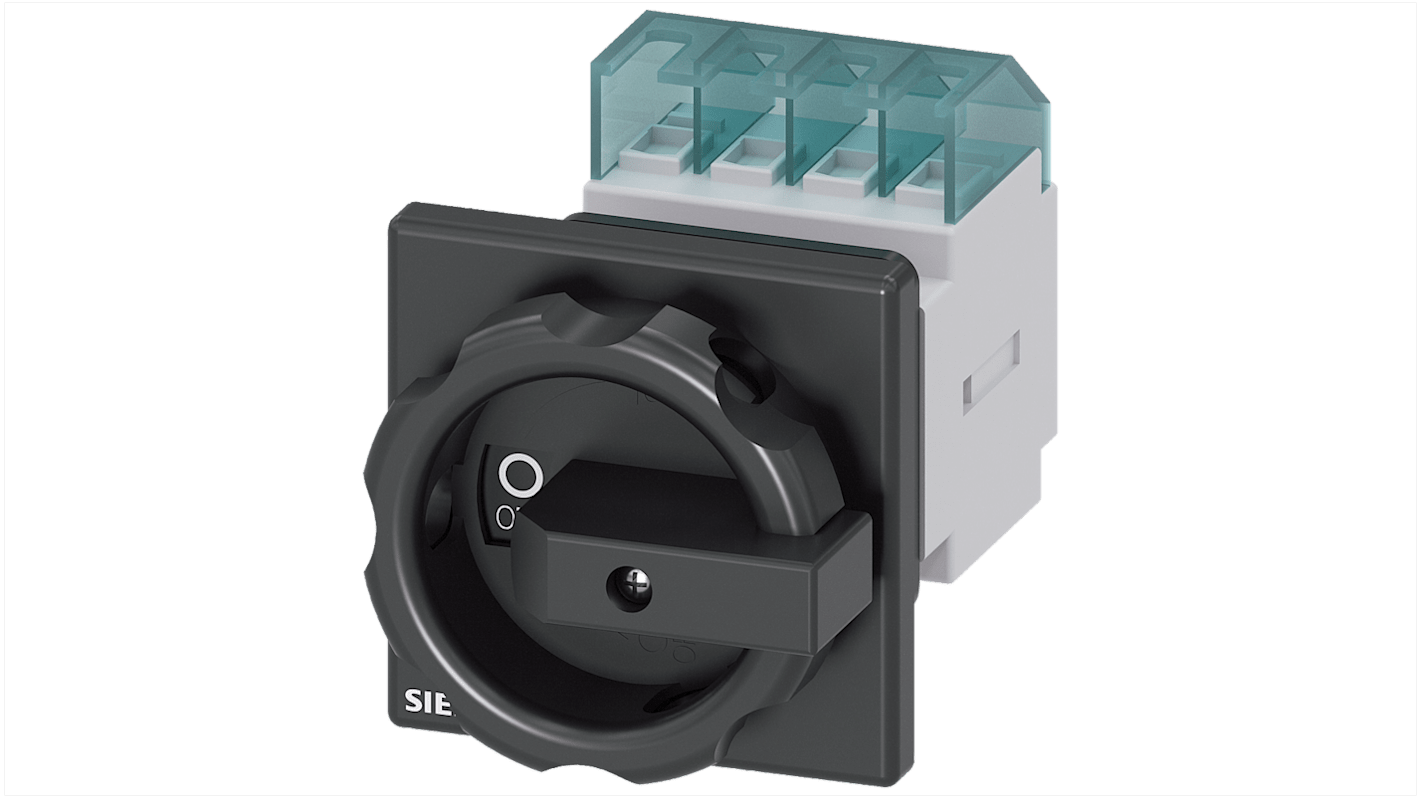 Interruttore di isolamento Siemens 3LD2054-1TL51, 4 poli, 16 A, IP65, per installazione in ambienti industriali.